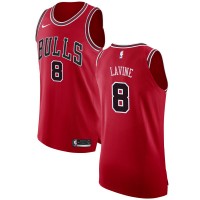 Nike Chicago Bulls #8 Zach LaVine Red NBA Authentic Icon Edition Jersey