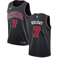 Nike Chicago Bulls #7 Justin Holiday Black NBA Swingman Statement Edition Jersey