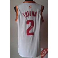 Revolution 30 Autographed Cleveland Cavaliers #2 Kyrie Irving White Stitched NBA Jersey