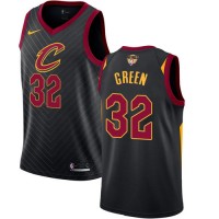 Nike Cleveland Cavaliers #32 Jeff Green Black The Finals Patch NBA Swingman Statement Edition Jersey