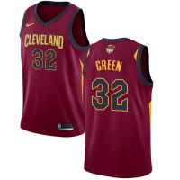 Nike Cleveland Cavaliers #32 Jeff Green Red The Finals Patch NBA Swingman Icon Edition Jersey
