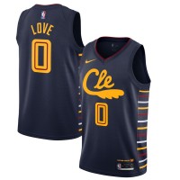 Men's Cleveland Cleveland Cavaliers #0 Kevin Love Nike Navy 2019-20 Finished City Edition Swingman Jersey