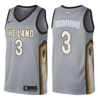 Nike Cleveland Cavaliers #3 Andre Drummond Gray NBA Swingman City Edition Jersey