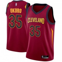 Nike Cleveland Cavaliers #35 Isaac Okoro Red NBA Swingman Icon Edition Jersey