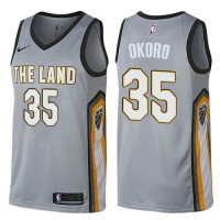 Nike Cleveland Cavaliers #35 Isaac Okoro Gray NBA Swingman City Edition Jersey