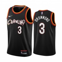Nike Cleveland Cavaliers #3 Andre Drummond Black NBA Swingman 2020-21 City Edition Jersey