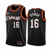 Nike Cleveland Cavaliers #16 Cedi Osman Black NBA Swingman 2020-21 City Edition Jersey