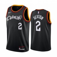 Nike Cleveland Cavaliers #2 Collin Sexton Black NBA Swingman 2020-21 City Edition Jersey