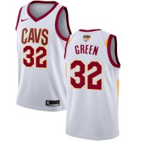 Nike Cleveland Cavaliers #32 Jeff Green White The Finals Patch NBA Swingman Association Edition Jersey