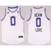 Cleveland Cavaliers #0 Kevin Love White 2015 All-Star Stitched NBA Jersey