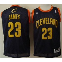 Cleveland Cavaliers #23 LeBron James Navy Blue Throwback Stitched NBA Jersey