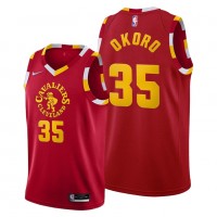 Cleveland Cleveland Cavaliers #35 Isaac Okoro Men's 2021-22 City Edition Red NBA Jersey