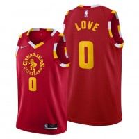 Cleveland Cleveland Cavaliers #0 Kevin Love Men's 2021-22 City Edition Red NBA Jersey