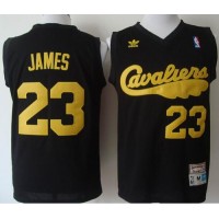 Cleveland Cavaliers #23 LeBron James Black Throwback Stitched NBA Jersey