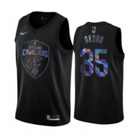 Nike Cleveland Cavaliers #35 Isaac Okoro Men's Iridescent Holographic Collection NBA Jersey - Black