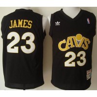 Cleveland Cavaliers #23 LeBron James Black CAVS Throwback Stitched NBA Jersey