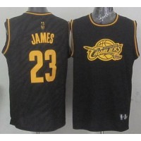 Cleveland Cavaliers #23 LeBron James Black Precious Metals Fashion Stitched NBA Jersey