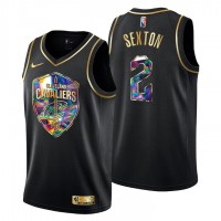 Cleveland Cleveland Cavaliers #2 Collin Sexton Men's Golden Edition Diamond Logo 2021/22 Swingman Jersey - Black