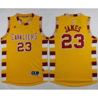 Cleveland Cavaliers #23 LeBron James Gold Throwback Classic Stitched NBA Jersey