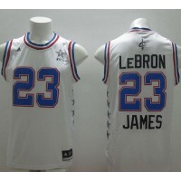 Cleveland Cavaliers #23 LeBron James White 2015 All-Star Stitched NBA Jersey