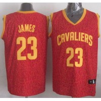 Cleveland Cavaliers #23 LeBron James Red Crazy Light Stitched NBA Jersey