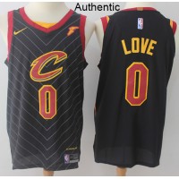 Nike Cleveland Cavaliers #0 Kevin Love Black NBA Authentic Statement Edition Jersey