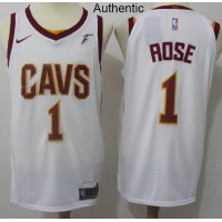 Nike Cleveland Cavaliers #1 Derrick Rose White NBA Authentic Association Edition Jersey