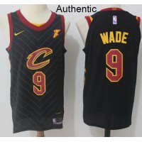 Nike Cleveland Cavaliers #9 Dwyane Wade Black NBA Authentic Statement Edition Jersey