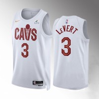 Cleveland Cleveland Cavaliers #3 Caris LeVert Men's White Nike NBA 2022-23 Association Edition Jersey