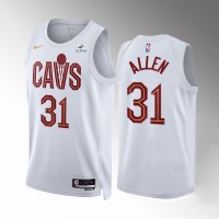 Cleveland Cleveland Cavaliers #31 Jarrett Allen Men's White Nike NBA 2022-23 Association Edition Jersey