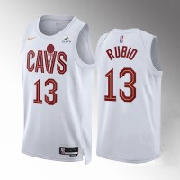 Cleveland Cleveland Cavaliers #13 Ricky Rubio Men's White Nike NBA 2022-23 Association Edition Jersey
