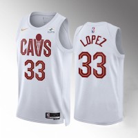 Cleveland Cleveland Cavaliers #33 Robin Lopez Men's White Nike NBA 2022-23 Association Edition Jersey