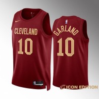 Cleveland Cleveland Cavaliers #10 Darius Garland Men's Wine Nike NBA 2022-23 Icon Edition Jersey