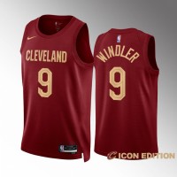 Cleveland Cleveland Cavaliers #9 Dylan Windler Men's Wine Nike NBA 2022-23 Icon Edition Jersey
