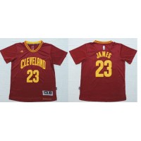 Cleveland Cavaliers #23 LeBron James Red Short Sleeve Stitched NBA Jersey