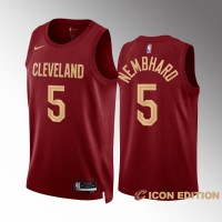 Cleveland Cleveland Cavaliers #5 RJ Nembhard Men's Wine Nike NBA 2022-23 Icon Edition Jersey