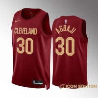 Cleveland Cleveland Cavaliers #30 Ochai Agbaji Men's Wine Nike NBA 2022-23 Icon Edition Jersey