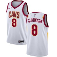 Nike Cleveland Cavaliers #8 Jordan Clarkson White NBA Swingman Association Edition Jersey
