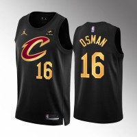Cleveland Cleveland Cavaliers #16 Cedi Osman Men's Black Nike NBA 2022-23 Statement Edition Jersey
