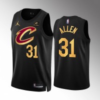 Cleveland Cleveland Cavaliers #31 Jarrett Allen Men's Black Nike NBA 2022-23 Statement Edition Jersey