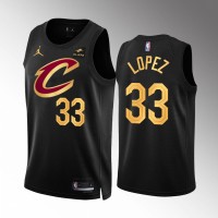 Cleveland Cleveland Cavaliers #33 Robin Lopez Men's Black Nike NBA 2022-23 Statement Edition Jersey