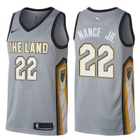Nike Cleveland Cavaliers #22 Larry Nance Jr. Gray NBA Swingman City Edition Jersey