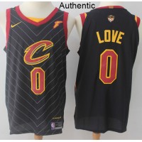 Nike Cleveland Cavaliers #0 Kevin Love Black The Finals Patch NBA Authentic Statement Edition Jersey