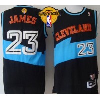 Cleveland Cavaliers #23 LeBron James Black ABA Hardwood Classic The Finals Patch Stitched NBA Jersey