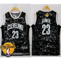 Cleveland Cavaliers #23 LeBron James Black City Light The Finals Patch Stitched NBA Jersey
