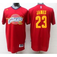 Cleveland Cavaliers #23 LeBron James Red Short Sleeve Fashion Stitched NBA Jersey