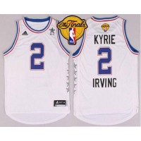 Cleveland Cavaliers #2 Kyrie Irving White 2015 All-Star The Finals Patch Stitched NBA Jersey