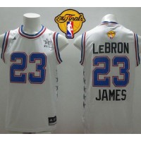Cleveland Cavaliers #23 LeBron James White 2015 All-Star The Finals Patch Stitched NBA Jersey