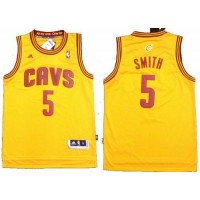 Revolution 30 Cleveland Cavaliers #5 J.R. Smith Yellow Stitched NBA Jersey