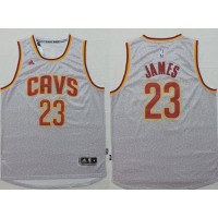 Cleveland Cavaliers #23 LeBron James Grey Fashion Stitched NBA Jersey